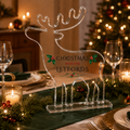Large personalised freestanding reindeer with surname and Christmas with the family wording