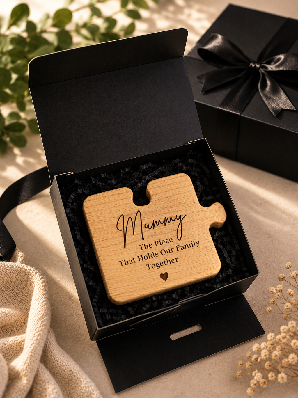 Wooden puzzle piece wording options for Mum Nan Gran
