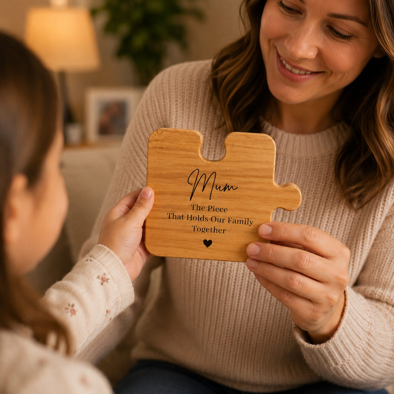 Mum puzzle piece gift view