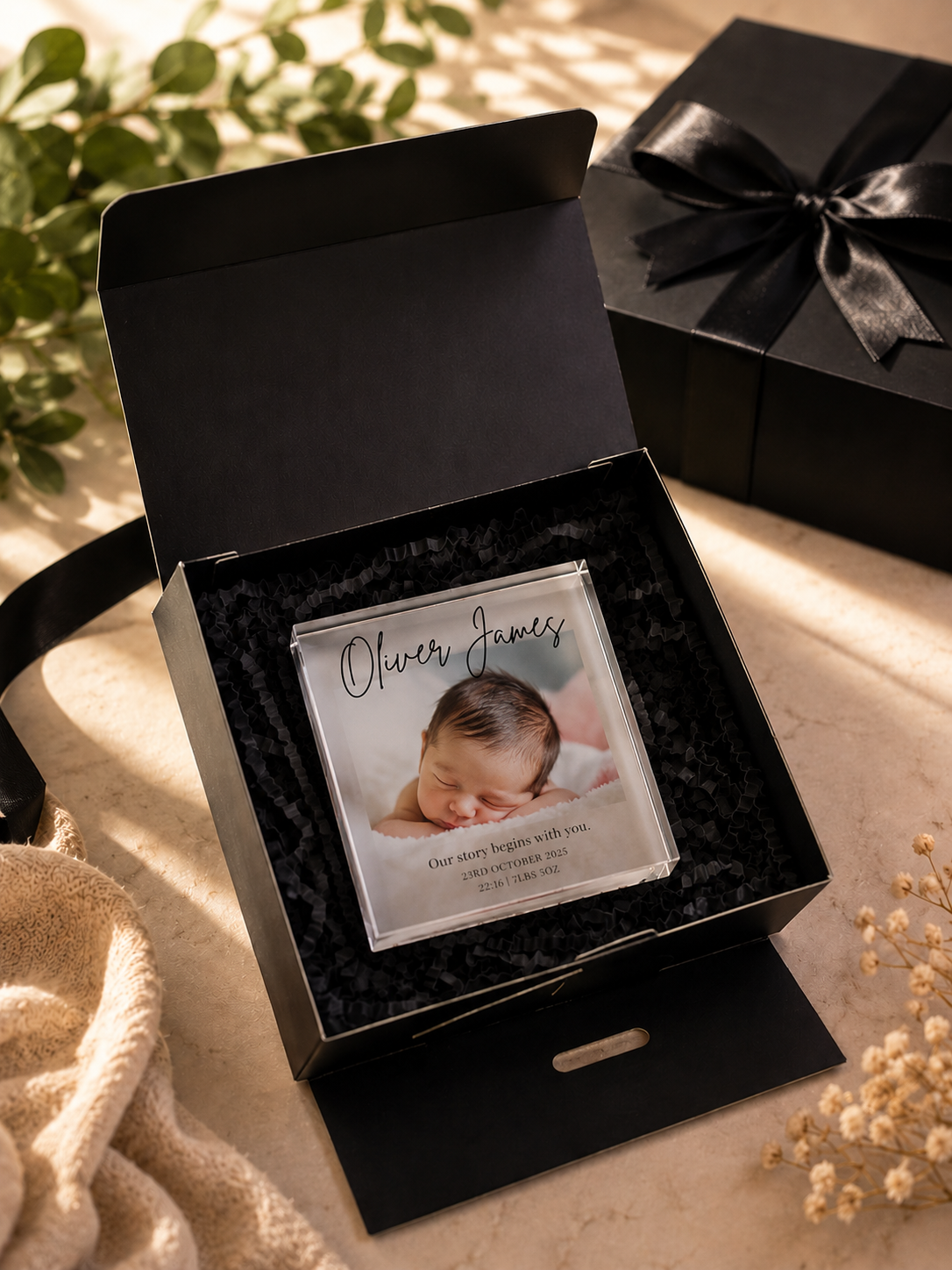 New baby acrylic block size and edge detail