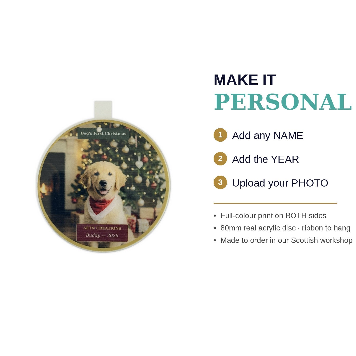 Personalise with any name and photo