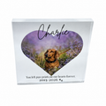 Pet memorial acrylic block with dog photo