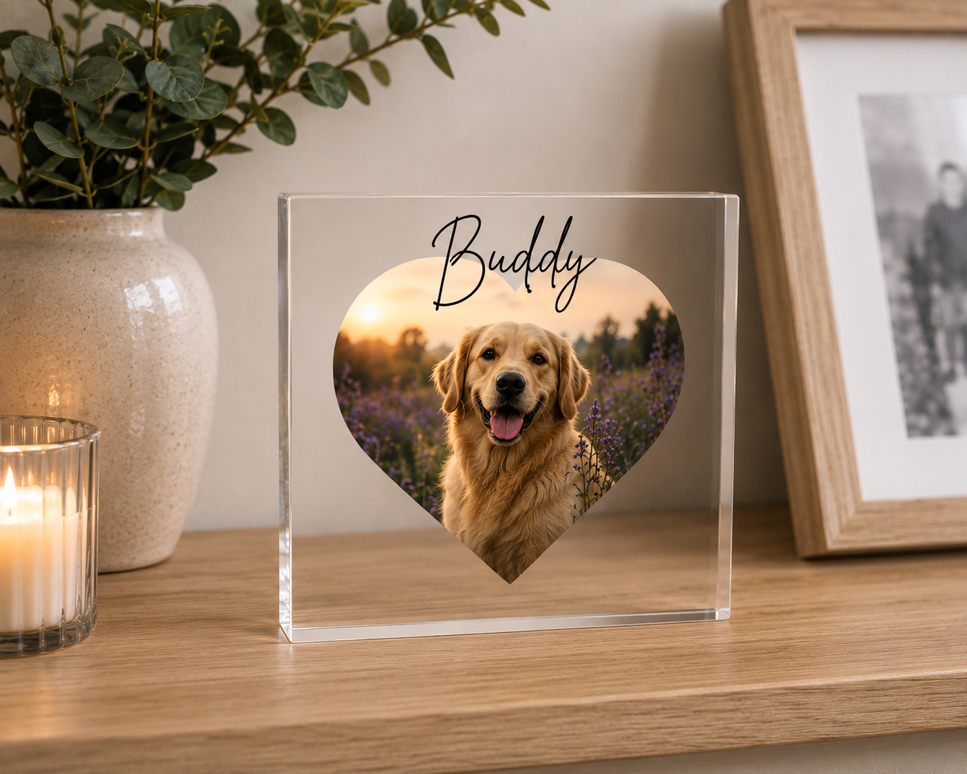 Pet memorial block display