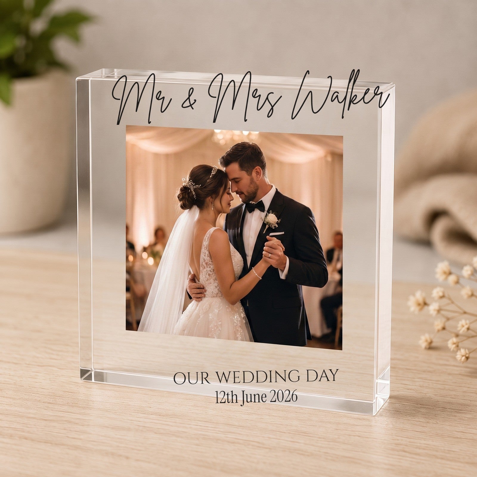 Personalised Acrylic Photo Block (10x10cm)