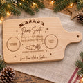 Personalised Christmas Eve Board - Santa Treat Milk & Rudolph, Engraved Beechwood