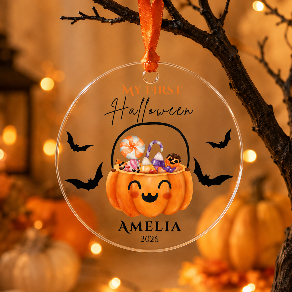 First Halloween bauble detail