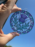 Thistle suncatcher