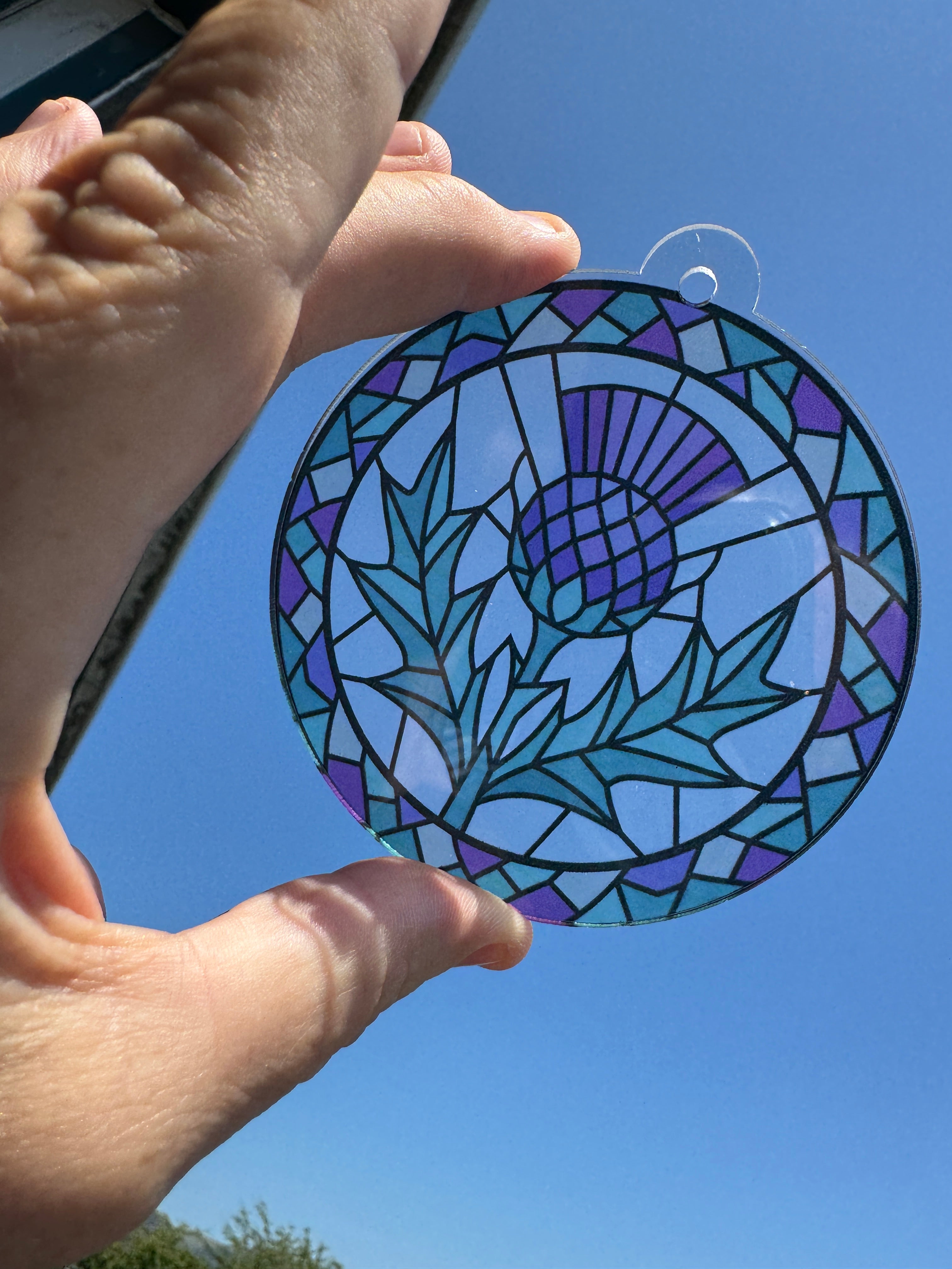 Thistle suncatcher