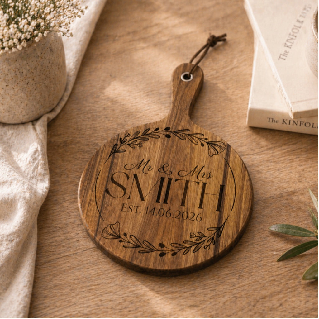 Acacia wedding board kitchen display