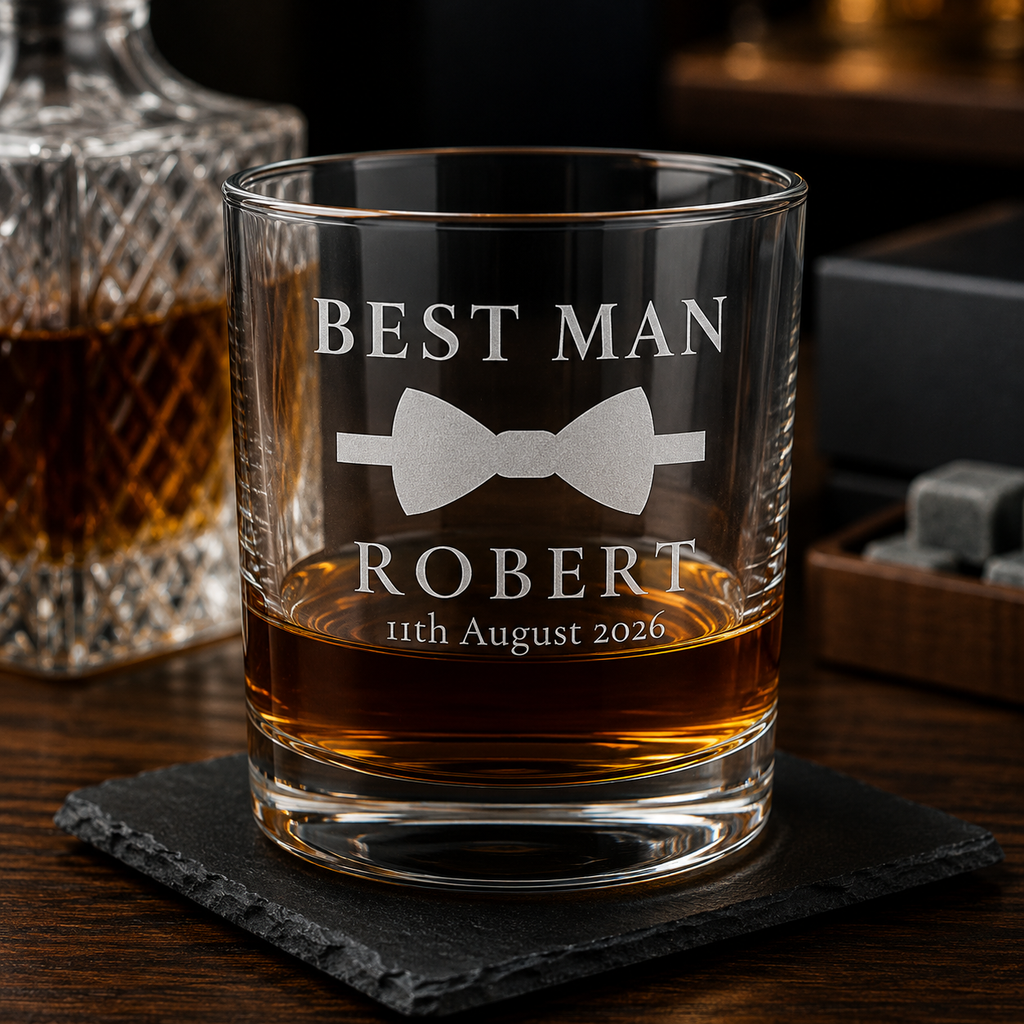 Personalised whisky glass engraved vintage year Aged To Perfection with gift box