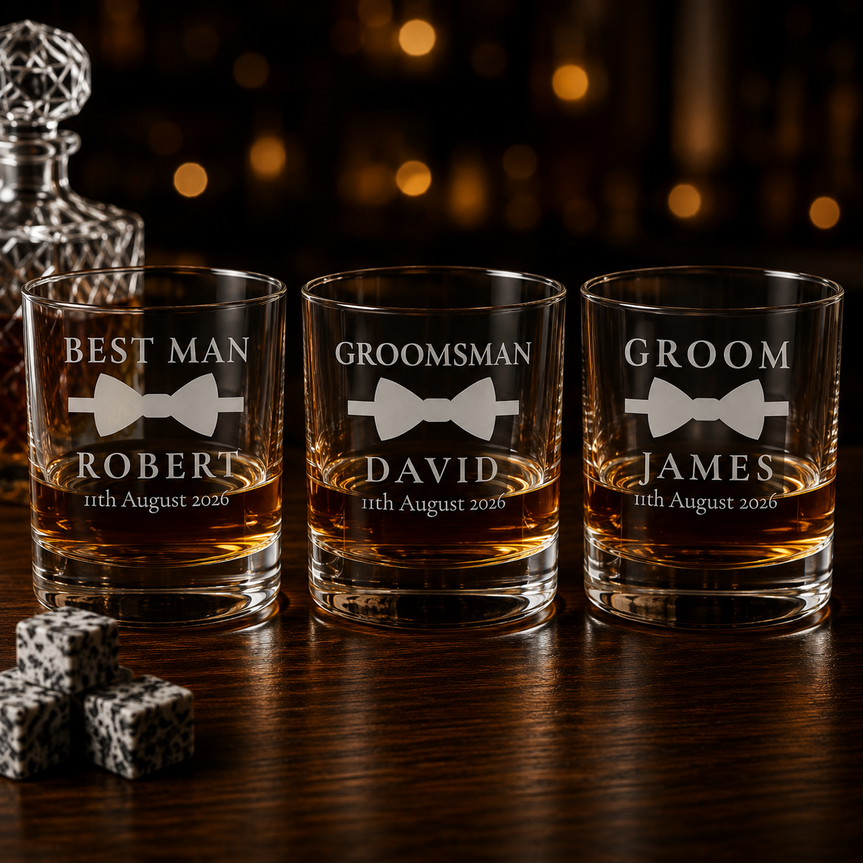 Engraved whisky tumbler milestone birthday gift view
